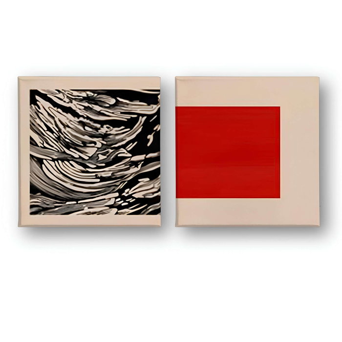 Wallity ASR_CNV2-19 Set de 2 Pinturas Decorativas en Lienzo Multicolor 50x50 cm